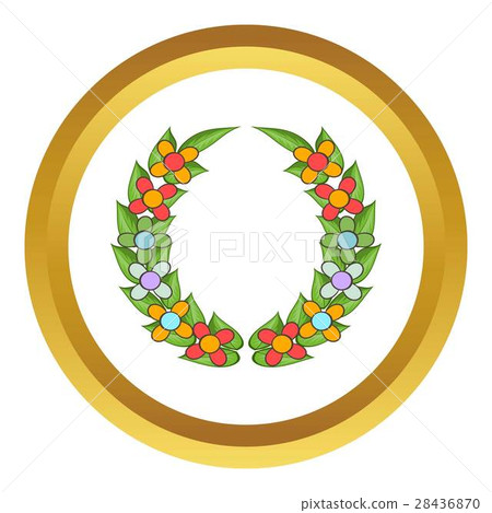 Funeral wreath vector icon Funeral wreath vector icon 28436870