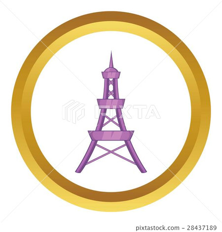 Eiffel Tower vector icon 28437189