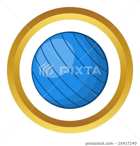 Blue volleyball ball vector icon Blue volleyball ball vector icon 28437240