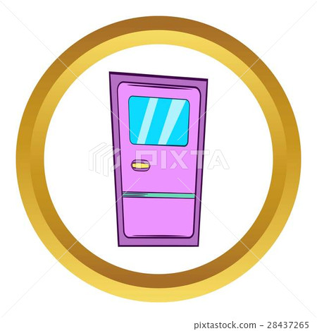 Train door vector icon, cartoon style 28437265