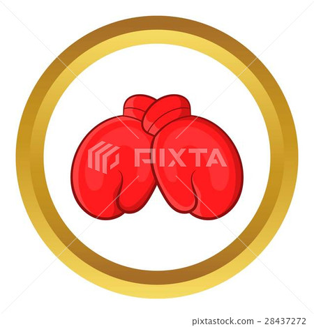 Red boxing gloves vector icon Red boxing gloves vector icon 28437272