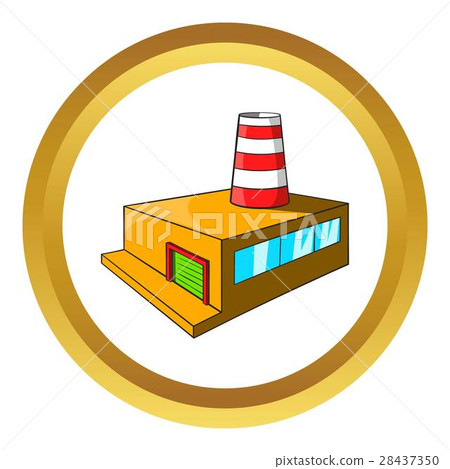 Chemical plant vector icon 28437350