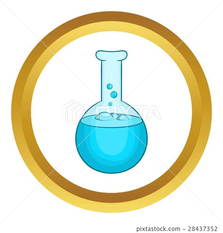 Chemical laboratory flask vector icon 28437352
