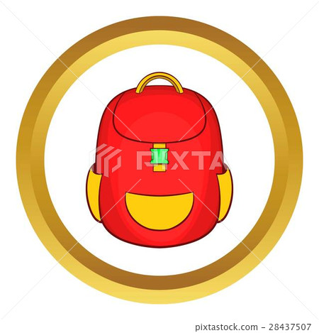 Red backpack vector icon Red backpack vector icon 28437507
