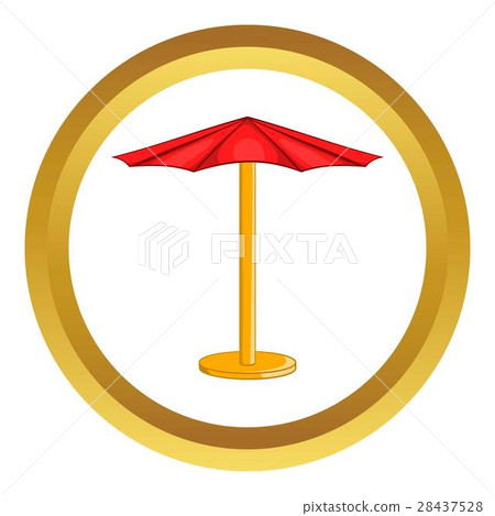 Beach umbrella vector icon Beach umbrella vector icon 28437528