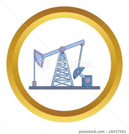 Oil rig vector icon 28437563