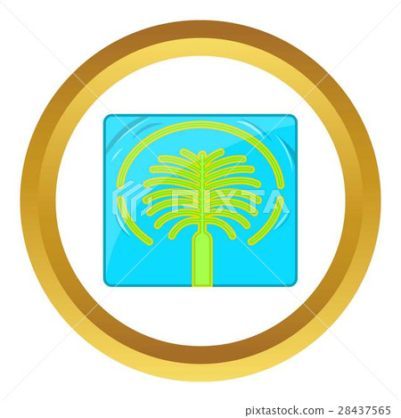 Artificial Islands in UAE vector icon 28437565