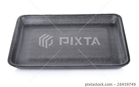 black foam food container isolated 28439749