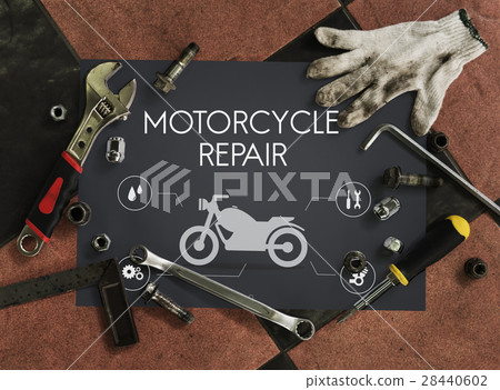 Motor Service Maintenance Motorbike Concept Motor Service Maintenance Motorbike Concept 28440602