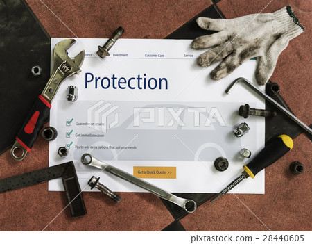 Auto Insurance Vehicle Protection Concept Auto Insurance Vehicle Protection Concept 28440605