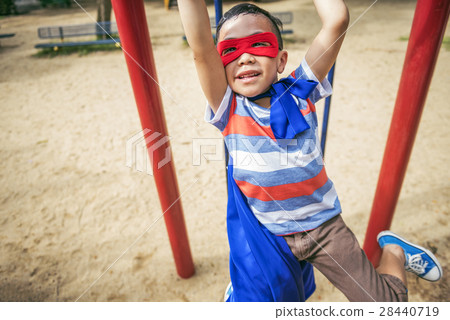 Playground Yard Superhero Freedom Child Boy Concept 28440719