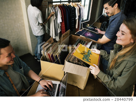 Vinyl Record Store Music Shopping Oldschool Classic Concept Vinyl Record Store Music Shopping Oldschool Classic Concept 28440799