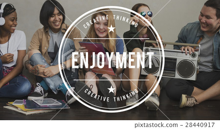 Enjoyment Vintage Vector Graphic Concept 28440917