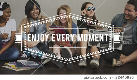 Enjoyment Vintage Vector Graphic Concept Enjoyment Vintage Vector Graphic Concept 28440986