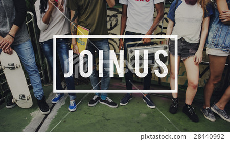 Join Us Togetherness Team Friendship Word Concept Join Us Togetherness Team Friendship Word Concept 28440992