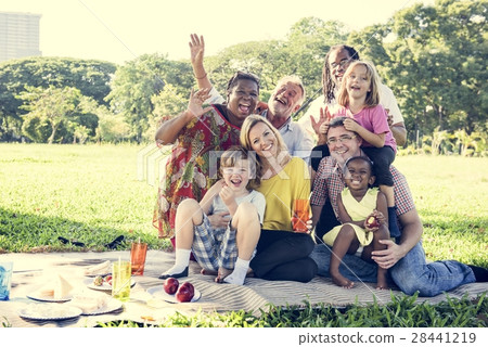 Family Picnic Outdoors Togetherness Relaxation Concept Family Picnic Outdoors Togetherness Relaxation Concept 28441219
