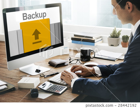 Data Backup Information Technology Concept Data Backup Information Technology Concept 28442192