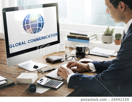 Social Networking Connection Global Communication 28442339