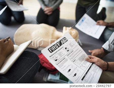 CPR First Aid Training Concept 28442797