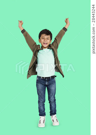 Little Boy Hands Up Concept 28443244