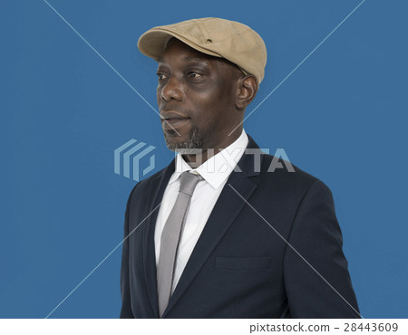 African Descent Man Hat Side Concept African Descent Man Hat Side Concept 28443609