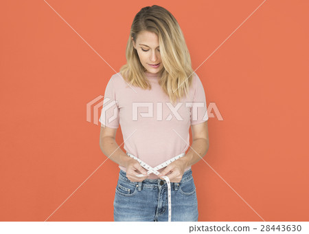 Caucasian Woman Serious Look Concept 28443630