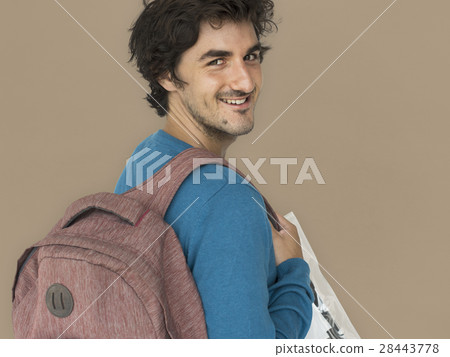 Man Cheerful Studio Portrait Concept 28443778