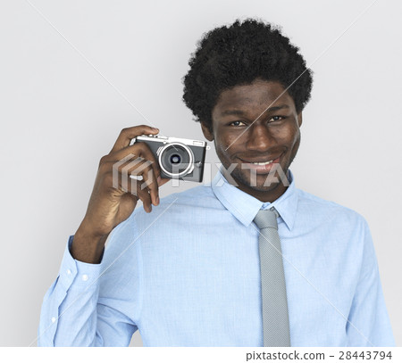 African Descent Man Camera Concept African Descent Man Camera Concept 28443794