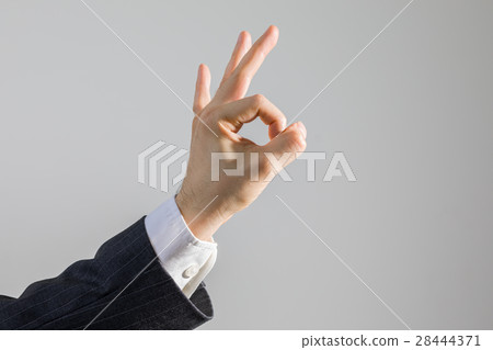 Hand OK Sign of Businessman Concept of Agreement 28444371