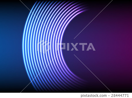 Vinyl grooves as neon lines background. With 80s 28444771