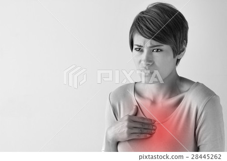 sick woman with heart attack, chest pain sick woman with heart attack, chest pain 28445262