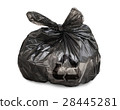Black tied garbage bag with recycle symbol 28445281