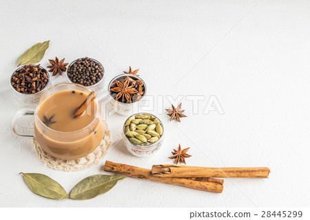 Chai Indian milk tea Herb tea with milk of Chai India  Chai Indian milk tea Herb tea with milk of Chai India 28445299