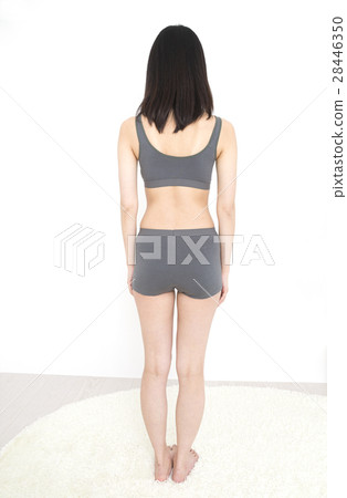 Diet female image Rear appearance waist hip-up body part 28446350