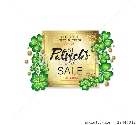 Saint Patrick's Day sale banner, advertising Saint Patrick's Day sale banner, advertising 28447012
