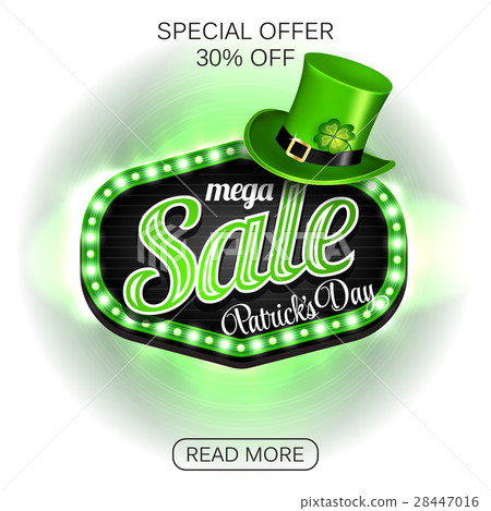Background St. Patrick's day mega Sale. Green Background St. Patrick's day mega Sale. Green 28447016