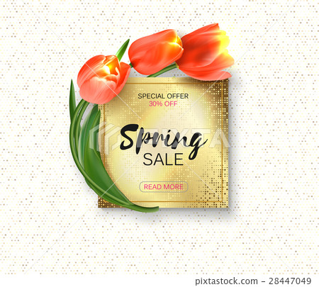 Spring sale background with realistic vector Spring sale background with realistic vector 28447049