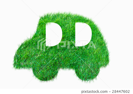 Car symbol from the green grass. Car symbol from the green grass. 28447602