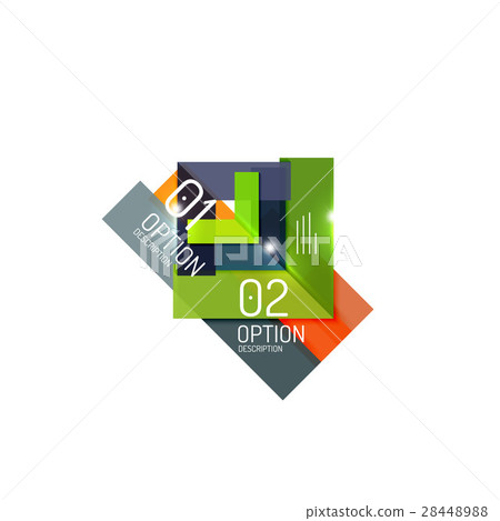 Infographics geometric business template 28448988