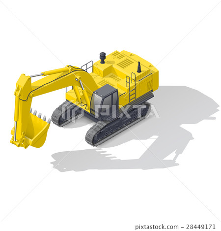 Modern quarry tracked excavator icon Modern quarry tracked excavator icon 28449171