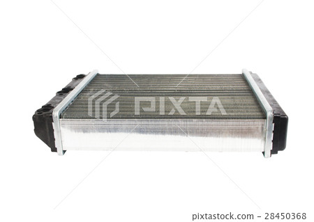 Car radiator isolated over white background Car radiator isolated over white background 28450368