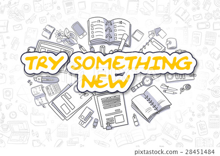Try Something New - Cartoon Yellow Word. Business Try Something New - Cartoon Yellow Word. Business 28451484