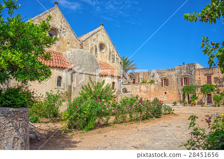 The backyard of the Arkadi Monastery at Crete. 28451656