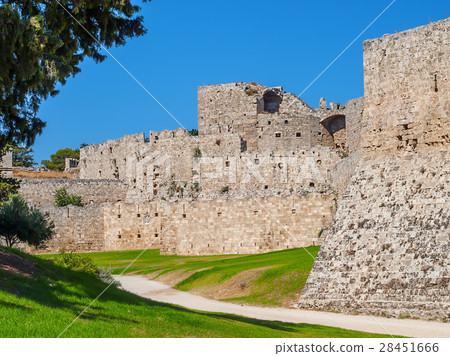 Rhodes ancient old town stone walls, Rhodes 28451666