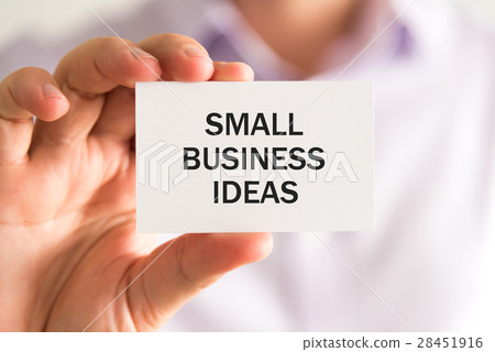 Card with text SMALL BUSINESS IDEAS 28451916