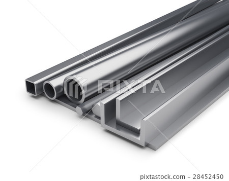 Rolled metal industrial background. 28452450