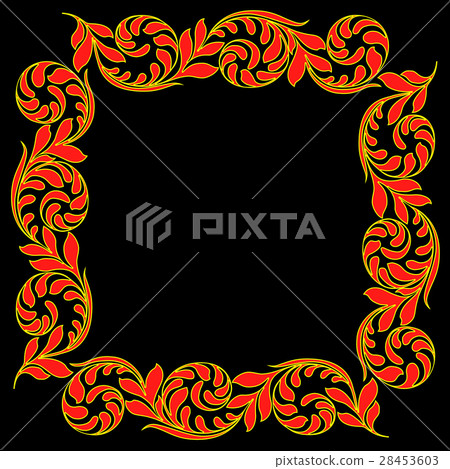 Vector vintage border frame engraving  28453603