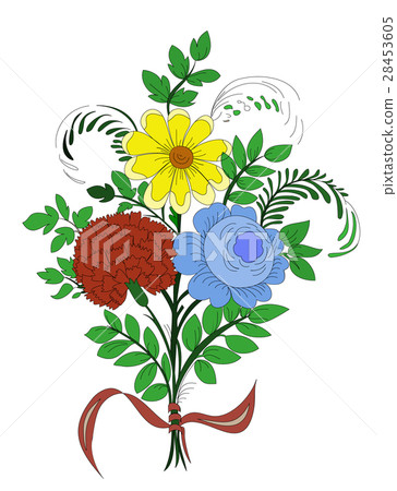 Bouquet of beautiful flowers. Floral background. 28453605