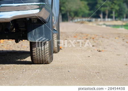 4x4 SUV car on dirt road 4x4 SUV car on dirt road 28454438