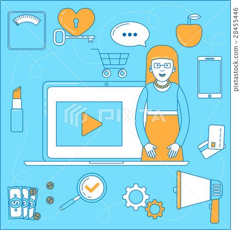Video blogger illustration. 28455446